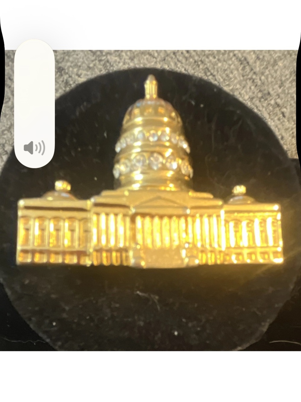 Gold Capitol Building Phone Charm Accessory - signed